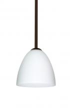 Besa Lighting 1TT-447007-BR - Besa Vila Stem Pendant Bronze Opal Matte 1x60W Medium Base