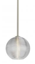 Besa Lighting 1TT-461600-SN - Besa Stem Kristall 8 Pendant Satin Nickel Clear 1x75W Medium Base