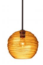 Besa Lighting 1TT-462782-BR - Besa Wave 10 Stem Pendant Bronze Amber 1x60W Medium Base