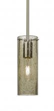 Besa Lighting 1TT-JUNI10LT-SN - Besa, Juni 10 Stem Pendant, Latte Bubble, Satin Nickel, 1x60W Medium Base