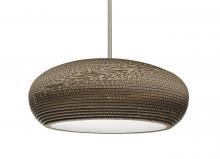 Besa Lighting 1TT-VENUS-LED-SN - Besa, Venus Stem Pendant, Satin Nickel Finish, 1x9W LED