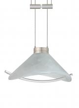 Besa Lighting 1XA-181304-SN - Besa Pendant Hoppi Satin Nickel Marble/Clear 1x50W Halogen