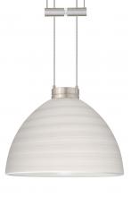 Besa Lighting 1XA-4679KR-SN - Besa Pendant Brella Satin Nickel Chalk 1x50W Halogen