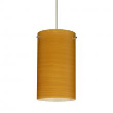 Besa Lighting 1XC-4404OK-SN-277 - Besa Stilo 7 Pendant Satin Nickel Oak 1x50W Halogen, 277V