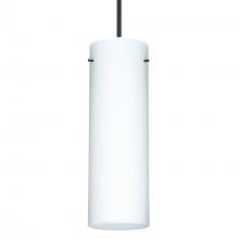 Besa Lighting 1XC-493007-BK-277 - Besa Copa Pendant, Opal Matte, Black, 1x50W Halogen, 277V