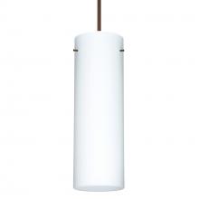 Besa Lighting 1XC-493007-LED-BR-L - Besa Copa Pendant, Opal Matte, Bronze, 1x5W LED, 15Ft. Cord