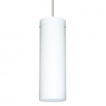 Besa Lighting 1XC-493007-SN-277 - Besa Copa Pendant, Opal Matte, Satin Nickel, 1x50W Halogen, 277V