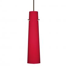 Besa Lighting 1XC-5674RM-LED-BR-L - Besa Camino Pendant Bronze Ruby Matte 1x50W Halogen, 15Ft. Cord