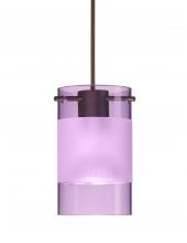 Besa Lighting 1XC-6524EA-BR - Besa Pendant Scope Bronze Amethyst/Frost 1x50W Halogen Mr16