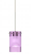 Besa Lighting 1XC-6524EA-LED-SN - Besa Pendant Scope Satin Nickel Amethyst/Frost 1x5W LED Mr16