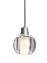 Besa Lighting 1XC-BOCA3CL-LED-SN - Besa, Boca 3 Cord Pendant, Clear, Satin Nickel Finish, 1x3W LED