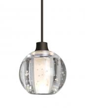 Besa Lighting 1XC-BOCA5BB-BR - Besa, Boca 5 Cord Pendant, Clear Bubble, Bronze Finish, 1x35W Halogen