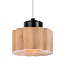 Besa Lighting 1XC-KAONA-LED-BK - Besa Kao Pendant, Natural Shade, Black Finish, 1x3W LED