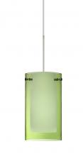 Besa Lighting 1XC-L44007-LED-SN - Besa Pendant Pahu 4 Satin Nickel Transparent Olive/Opal 1x5W LED