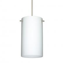 Besa Lighting 1XT-440407-SN-277 - Besa Stilo 7 Pendant Satin Nickel Opal Matte 1x50W Halogen, 277V