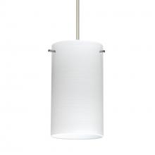 Besa Lighting 1XT-4404KR-SN-277 - Besa Stilo 7 Pendant Satin Nickel Chalk 1x50W Halogen, 277V