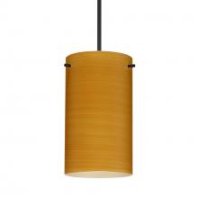 Besa Lighting 1XT-4404OK-LED-BK-L - Besa Stilo 7 Pendant Oak Black 1x5W LED, 15Ft. Cord