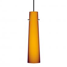 Besa Lighting 1XT-567480-BK-277 - Besa Camino Pendant Black Amber Matte 1x50W Halogen, 277V