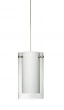 Besa Lighting 1XT-C44007-SN - Besa Pendant Pahu 4 Satin Nickel Clear/Opal 1x35W Halogen