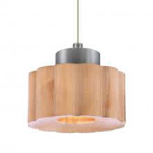 Besa Lighting 1XT-KAONA-LED-SN - Besa Kao Pendant, Natural Shade, Black Finish, 1x3W LED