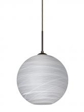 Besa Lighting 1JT-COCO1060-LED-BR - Besa Coco 10 Pendant, Cocoon, Bronze Finish, 1x9W LED