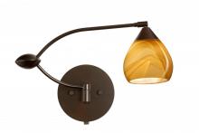 Besa Lighting 1WU-5605HN-BR - Besa Wall Tay Tay Bronze Honey 1x50W Halogen Gy6.35