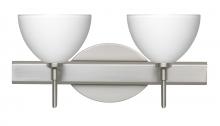 Besa Lighting 2SW-467907-LED-SN - Besa Wall Brella Satin Nickel White 2x5W LED