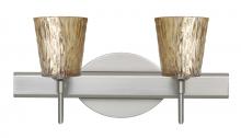 Besa Lighting 2SW-5125GF-LED-SN - Besa Wall Nico 4 Satin Nickel Stone Gold Foil 2x5W LED