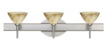 Besa Lighting 3SW-174383-SN - Besa Wall Domi Satin Nickel Mocha 3x40W G9