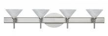 Besa Lighting 4SW-117652-SN - Besa Wall Kona Satin Nickel Marble 4x40W G9