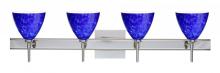 Besa Lighting 4SW-177986-CR-SQ - Besa Wall With SQ Canopy Mia Chrome Blue Cloud 4x40W G9