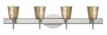 Besa Lighting 4SW-5125GF-SN - Besa Wall Nico 4 Satin Nickel Stone Gold Foil 4x40W G9