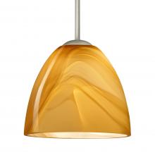 Besa Lighting B-7572HN-MED-SN - Besa Sasha Pendant For Multiport Canopy Satin Nickel Honey 1x50W B10 Med