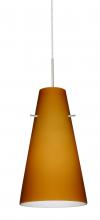 Besa Lighting J-412480-LED-SN - Besa Cierro LED Pendant For Multiport Canopy J Amber Matte Satin Nickel 1x9W LED