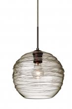 Besa Lighting J-462702-BR - Besa Wave 10 Pendant For Multiport Canopy Bronze Smoke 1x60W Medium Base