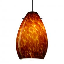 Besa Lighting RXP-171318-BK - Besa Pendant Pera 6, Black Finish, Amber Cloud 1x50W MAX GY6.35 Base