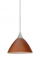 Besa Lighting RXP-1743CH-SN - Besa Pendant Domi Satin Nickel Cherry 1x50W Halogen