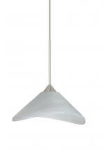 Besa Lighting RXP-191352-SN - Besa Pendant Hoppi Satin Nickel Marble 1x50W Halogen