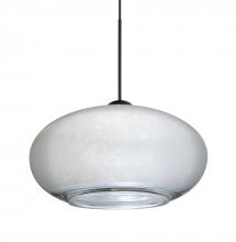 Besa Lighting RXP-2492SF-BK - Besa Pendant Brio 7, Black Finish, Silver Foil 1x35W MAX GY6.35 Base