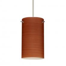 Besa Lighting RXP-4404CH-SN-L - Besa Stilo 7 Pendant Satin Nickel Cherry 1x50W Halogen, 15Ft. Cord