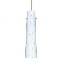 Besa Lighting RXP-567419-LED-SN-L - Besa Camino Pendant Satin Nickel Carrera 1x50W Halogen, 15Ft. Cord