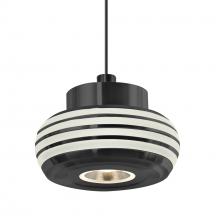 Besa Lighting RXP-FLOW00-CLCL-LED-BK - Besa Flower Pendant, Clear/Clear, Black Finish, 1x3W LED