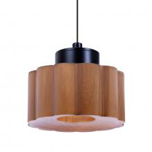 Besa Lighting RXP-KAOMD-LED-BK - Besa Kao Pendant, Medium Shade, Black Finish, 1x3W LED