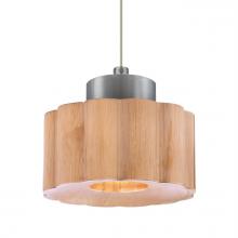 Besa Lighting RXP-KAONA-LED-SN - Besa Kao Pendant, Natural Shade, Black Finish, 1x3W LED