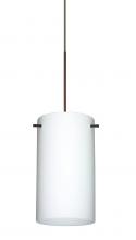 Besa Lighting X-440407-BR-277-DIM010 - Besa Stilo 7 Pendant for Multiport Canopy Bronze Opal Matte 1x50W Halogen, 277V, 0-10V Dim