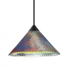 Besa Lighting X-550493-BK - Besa Pendant For Multiport Canopy Swirl Black Finish, Dicro Swirl 1x50W MAX GY6.35 Base