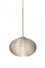 Besa Lighting X-5612GL-SN - Besa Pendant For Multiport Canopy Lasso Satin Nickel Glitter 1x50W Halogen