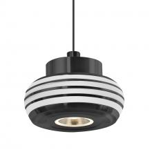 Besa Lighting X-FLOW00-FRFR-LED-BK - Besa Flower Pendant For Multiport Canopy, Frost/Frost, Black Finish, 1x3W LED