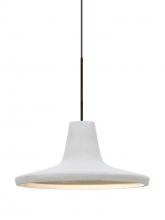 Besa Lighting X-MODUSWH-LED-BR - Besa Modus Cord Pendant For Multiport Canopy, White, Bronze Finish, 1x9W LED