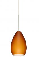 Besa Lighting XP-171380-SN - Besa Pendant Pera 6 Satin Nickel Amber Matte 1x50W Halogen